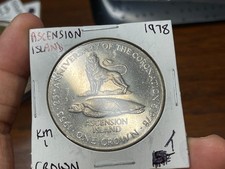 1978 Ascension Islands One Crown Coin Excellent Condition