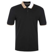  128 Hugo Boss Men  s Parlay 177 Regular-Fit Polo Shirt Black Size M
