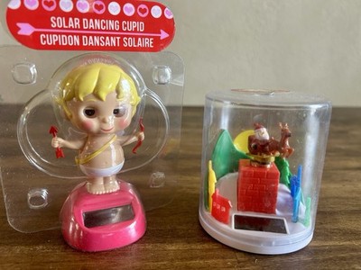 Lot Of 2 Solar Dancing Toys. Holiday Theme. Brand New!!