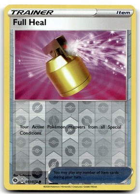 Full Heal 51/73 Champion's Path Common Reverse Holo Pokemon TCG LP