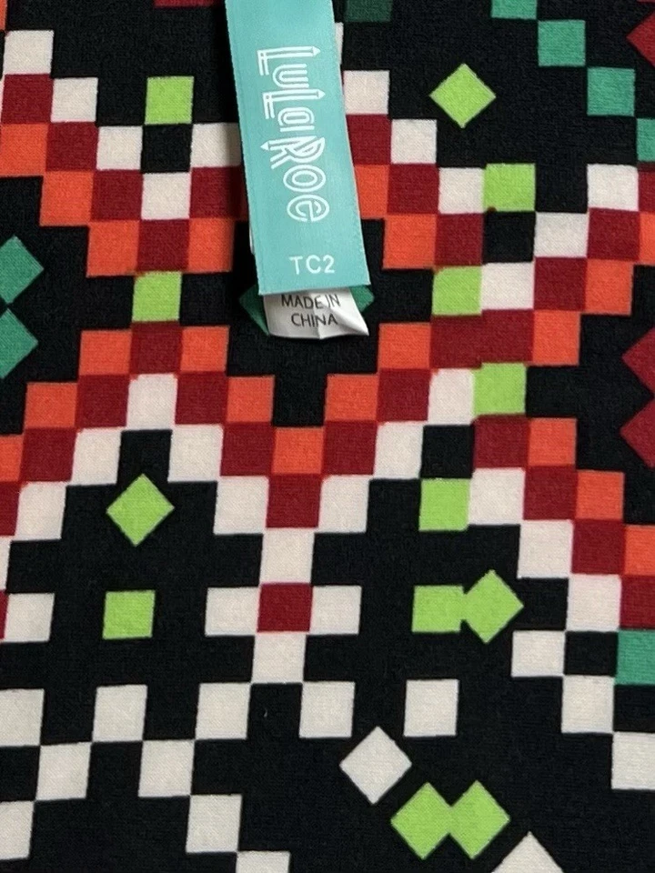 LuLaRoe Leggings TC2 Alto Curvilíneo 2 SANTA Videojuego NAVIDAD Suéter Moderno Diversión Foto 4 de 4