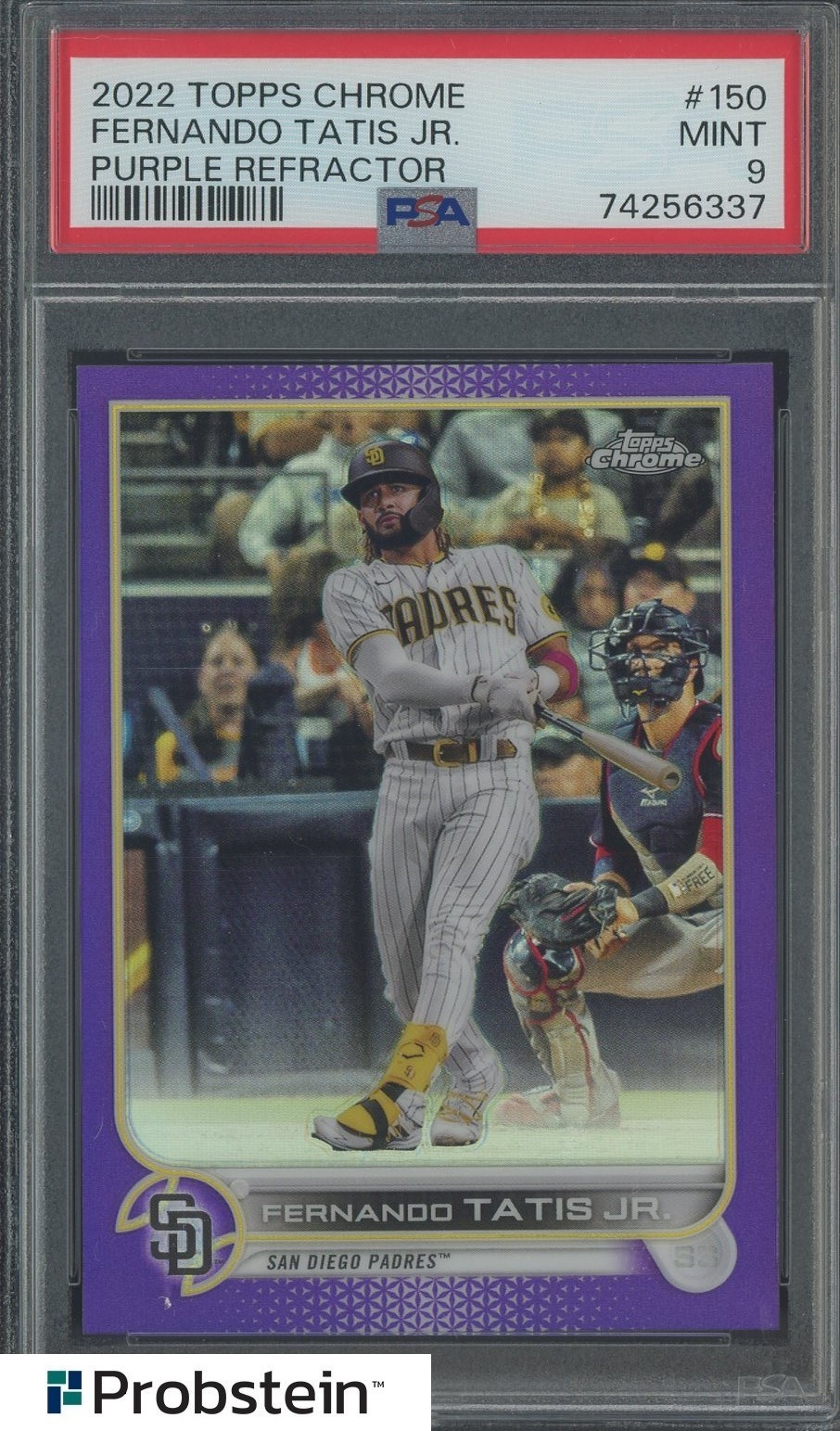 2022 Topps Chrome Purple Refractor #150 Fernando Tatis Jr Padres 37/250 PSA 9
