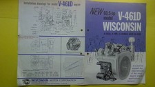 VINTAGE WISCONSIN V-461D 4 cyl. Stationary Engine - SALES BROCHURE