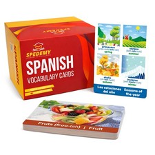 Spanish Flash Cards for Kids  Adults Beginners Vocabulary Flashcards