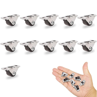 Mini MöBelrollen, 11 StüCk Rollen Klein FüR MöBel Bockrollen, 1,27 Cm Flaches Pr