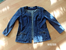 blaue  Jersey - Jacke in Jeansoptik von Alexo in Größe  54 (ca. 44)