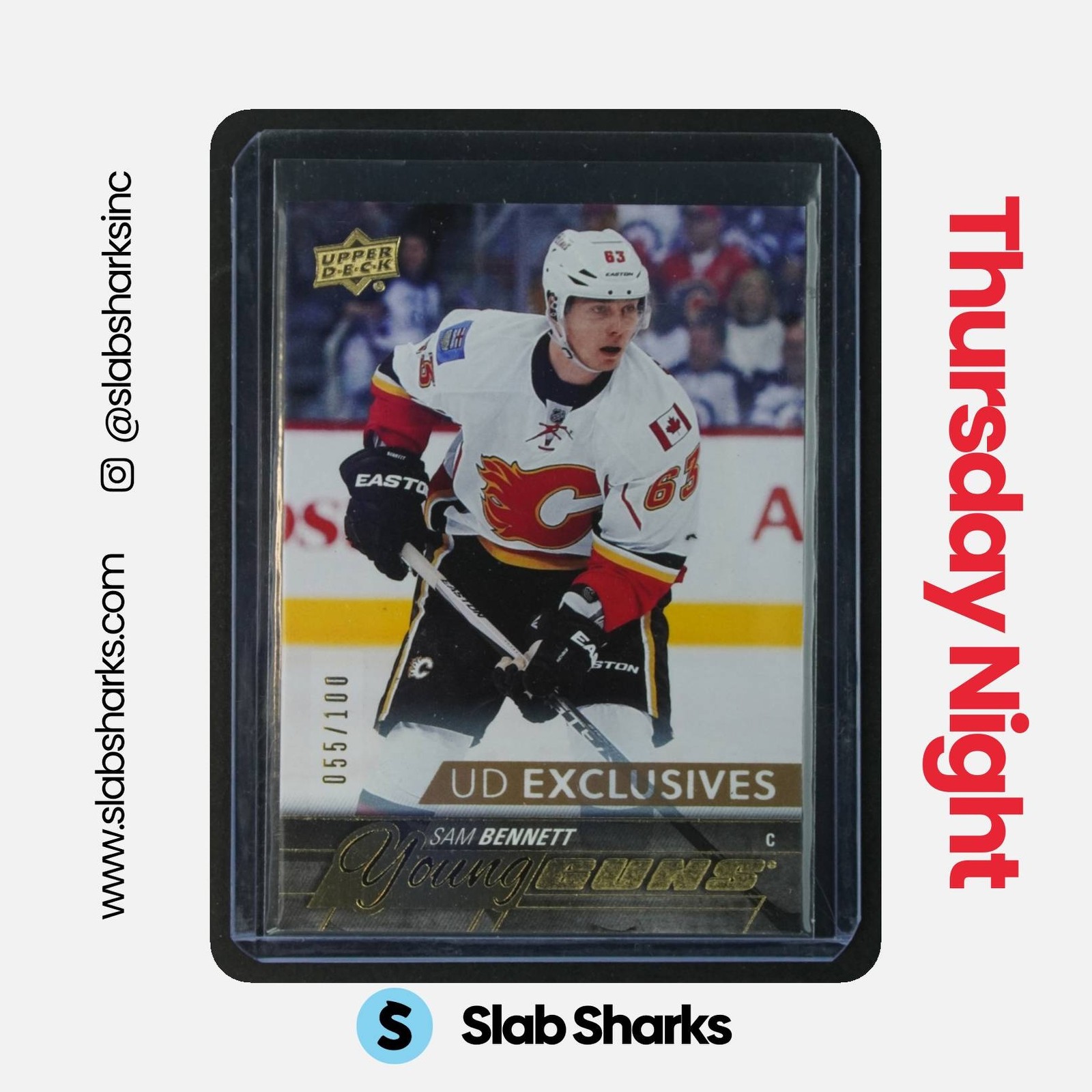 2015 UPPER DECK #231 SAM BENNETT UD EXCLUSIVES YOUNG GUNS RC ROOKIE /100