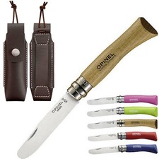Opinel Kindermesser + Etui Gürteltasche sicheres buntes Kinder Taschenmesser