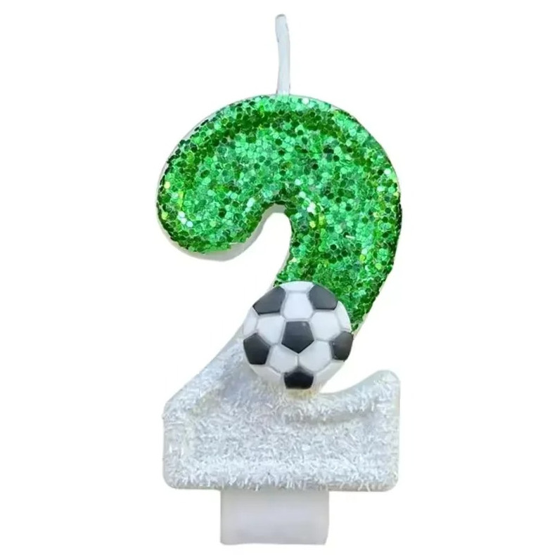 0-9 Number Birthday Candle Football Style Gradient Cake Party Decoration