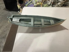 Authentic Models Handmade Wooden Rowboat with Oars – Nautical Decor Display -NIB