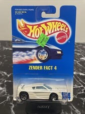 Hot Wheels Zender Fact 4 454 White W 5 Spoke Chrome Rims New On Card 1991