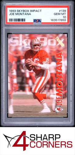 1993 SKYBOX IMPACT #139 JOE MONTANA HOF PSA 10