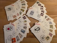 FDC &Ouml;sterreich Ersttagsbriefe Jahrgang 1972 inkl. Bl. 2 - ESST