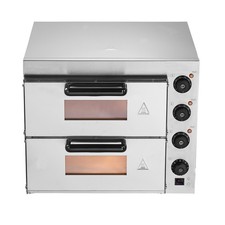 Uimoso Electric Double Deck Countertop Pizza Oven for 16-Inch Pizzas