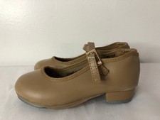 Dance Pre-Owned Tap Shoes Danshuz 751 Toddler 8M Tan Mary Jane Buckle