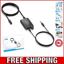 Portable 7ft Optical to 3.5mm Adapter with 192kHz Hi-Res DAC for Headphones