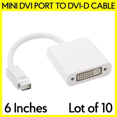 10PCS Mini DVI to DVI Adapter Monitor Cable Connector Converter for MacBook iMac