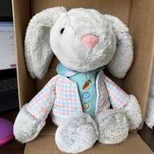 Easter Bunny Super Soft Baby Nursery Grey Plush 12 Plush