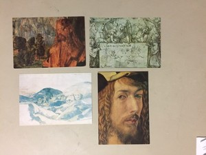 Four DURER PAINTINGS Germany mint postal stationery