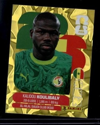 2026 Panini World Cup Sticker Collection Kalidou Koulibaly Senegal Gold Crumple