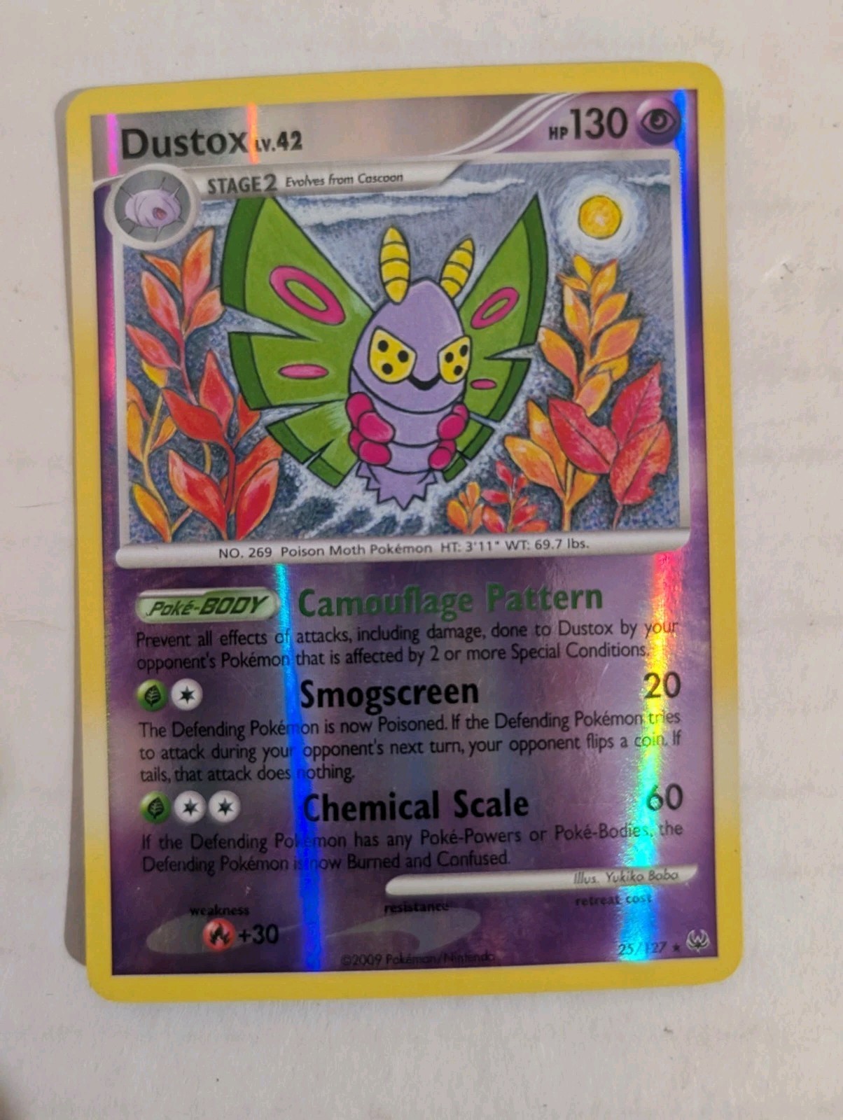 Pokémon TCG Dustox Platinum 25/127 Reverse Holo Rare NM-M 