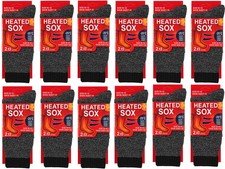 Heated Thermal Socks for Men   Extreme Warm Winter Boot Heavy Duty Marled Sox