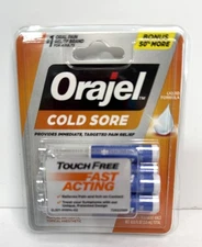 Orajel Touch Free Cold Sore 6 Treatment Vials 0.12 fl oz (3.5 ml) Exp. 1/2027