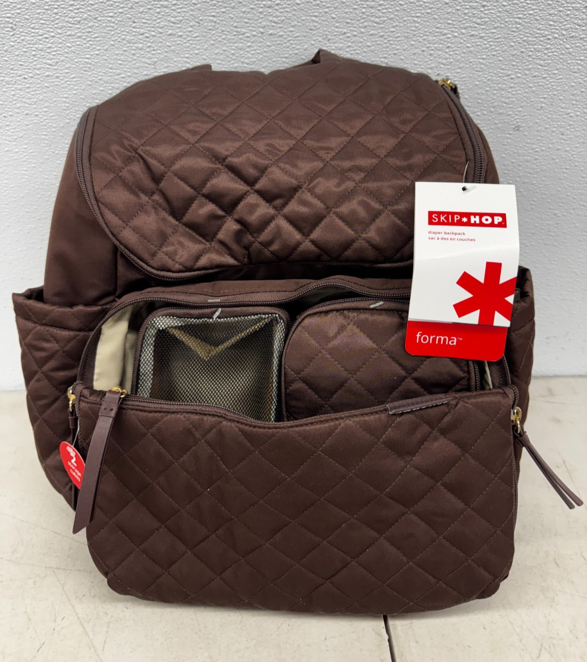 Skip Hop Forma Diaper Bag Backpack - Chocolate NWT