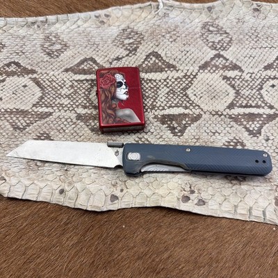 Combo Gerber Pledge Folding Knife 3.70'' 7Cr17MoV Clip Point and used zippo