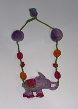 Lemon Loves Lime Boutique Elephant Necklace For Kids Girls Handmade Crochet Cute