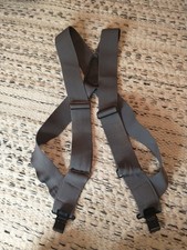 Duluth Trading Company Mens Elastic Grey Suspenders Clips