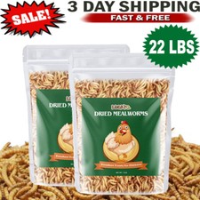 Bulk 22 LBS Dried Mealworms for chickens Birds Bluebirds Hamsters Hen Meal Worms
