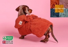 UK Made DACHSHUND Bathrobe Towel Bath Robe Pet Super Absorbent Drying Coat