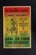 James Brown Poster 1966 Ed Sulivan Show New York City--