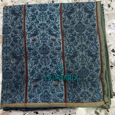 BLUE STRIPED FLOWERS ART CLASSIC HANDKERCHIEF COTTON MEN POCKET SQUARE 19" M79