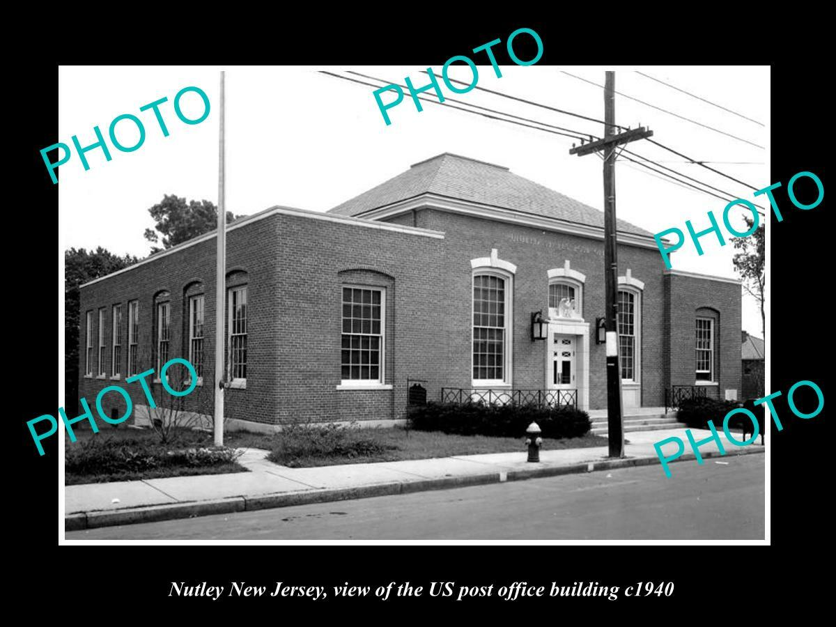 OLD POSTCARD SIZE PHOTO OF NUTLEY NEW JERSEY US POST OFFICE BUILDING c1940 eBay