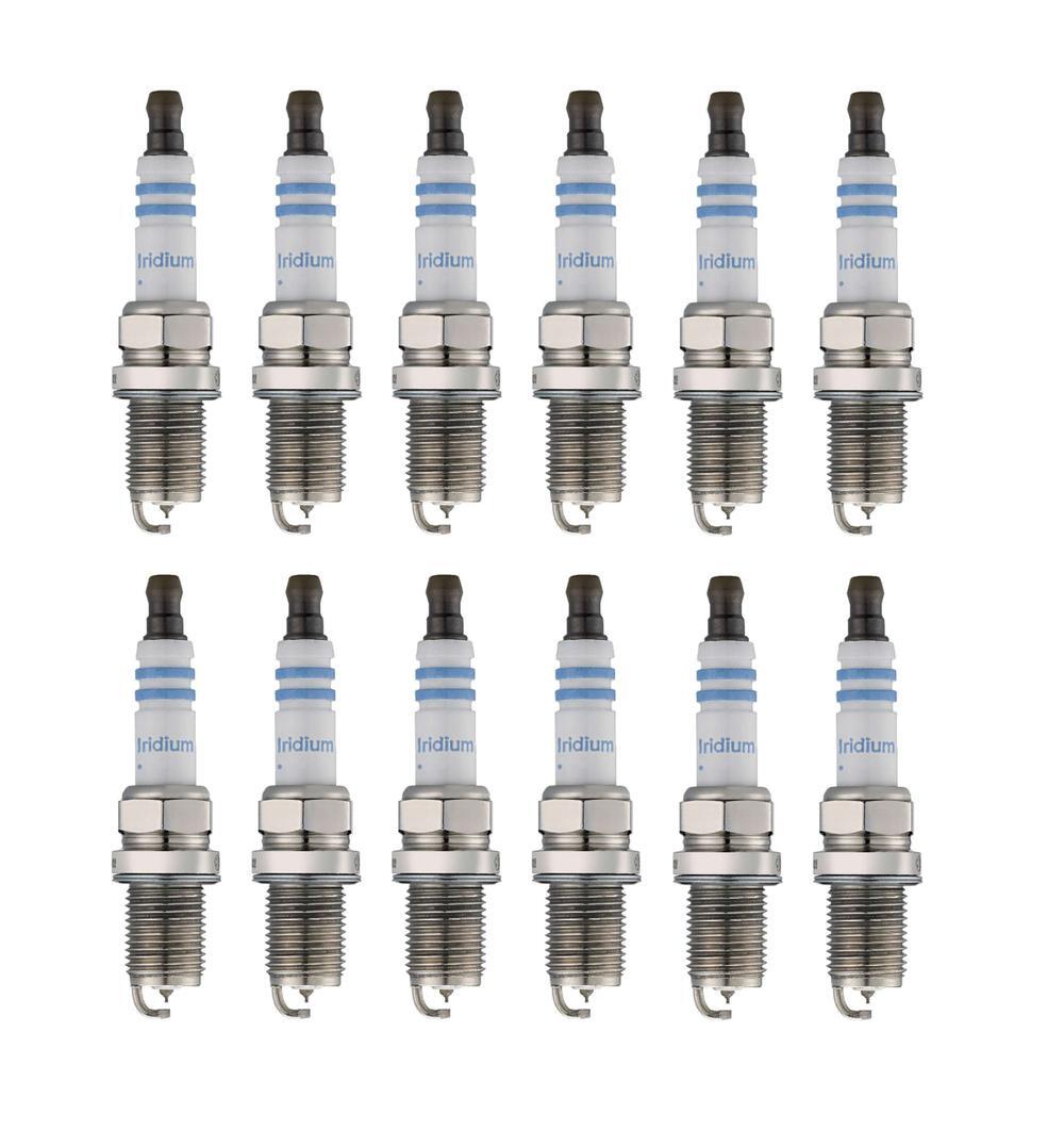 Bosch OE Fine Wire Set 12 Double Iridium Spark Plugs For MB W203 C208 C209 W210