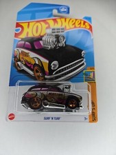 Hot Wheels 2023, Surf N Turf 122/250,Surf's Up 5/5,HKK82,Black, New