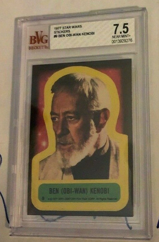 1977 Topps Star Wars Stickers #9 Ben (Obi-Wan) Kenobi — BVG 7.5
