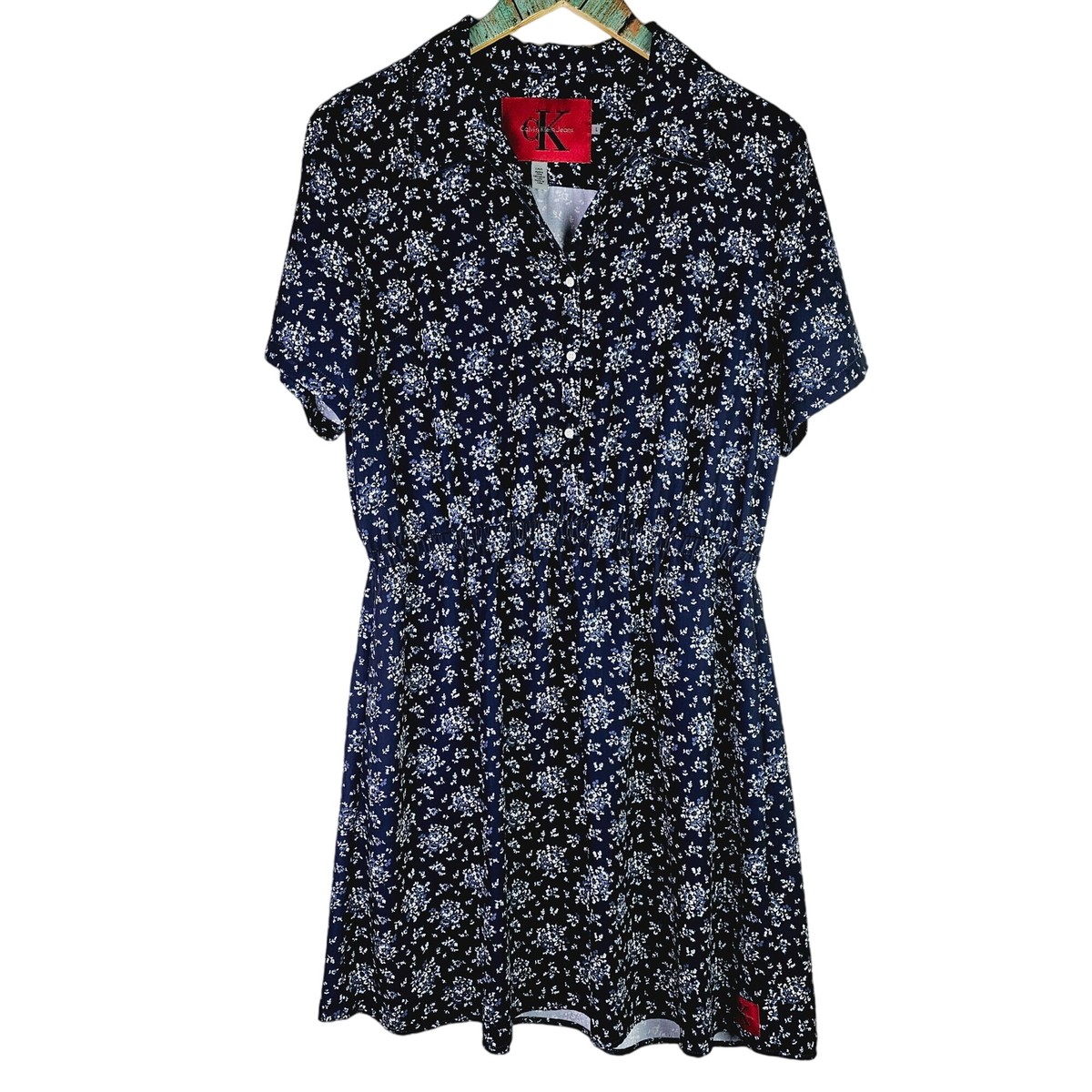 calvin klein casual dress Calvin Klein Women Blue Casual Dress Size XL