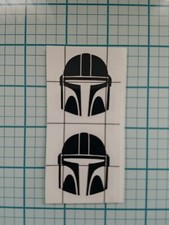 2 Mandalorian Vinyl Decal Boba Fett. Star Wars, Baby Yoda car truck windows