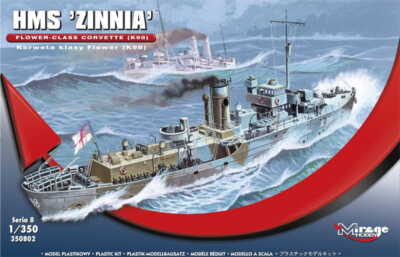 MIRAGE 350802 1:350 HMS 'Zinnia', Flower-class Corvette (K98)