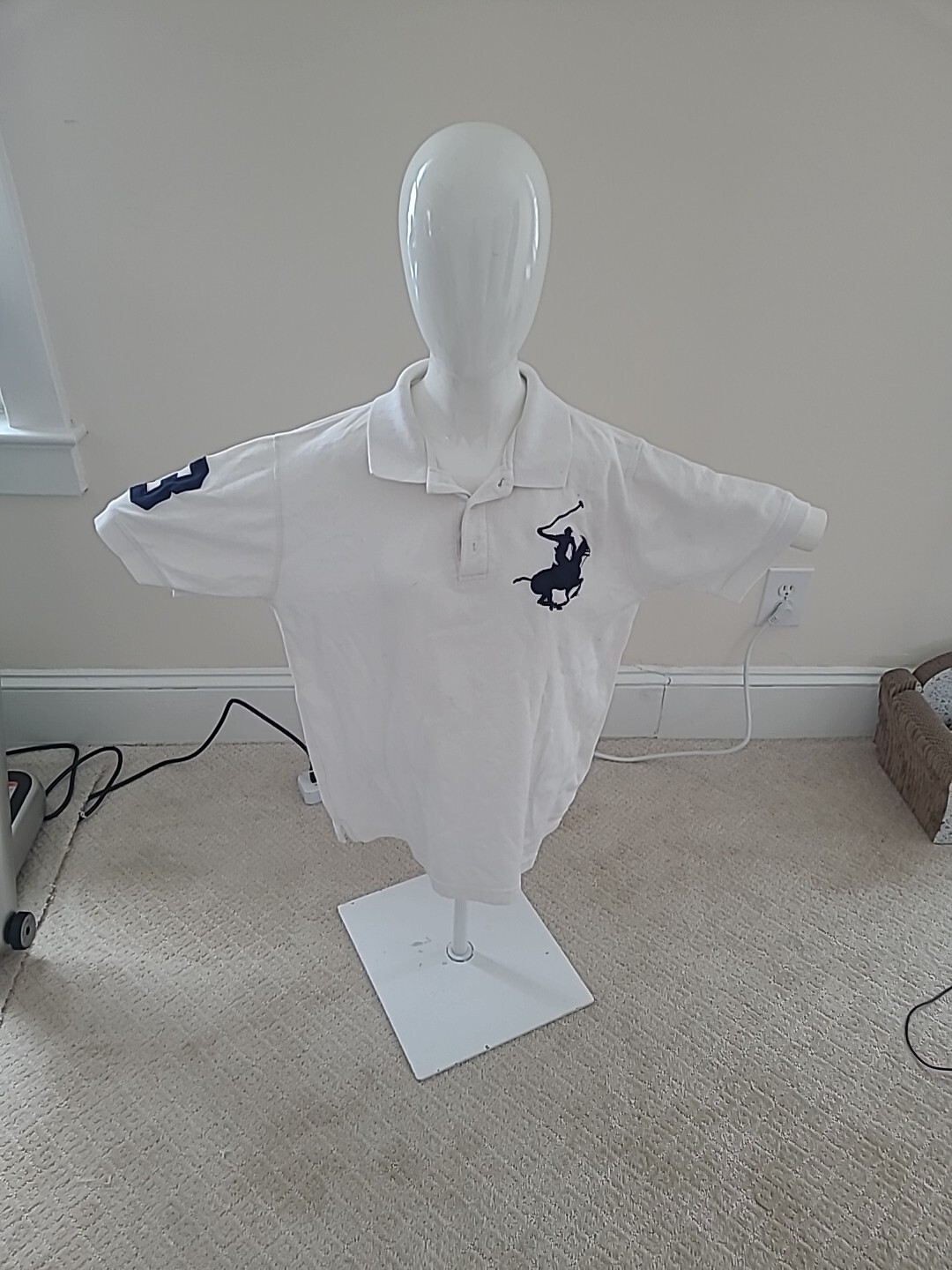 Beverly Hills Polo Club camicia uomo L extra large bianco big pony preppy