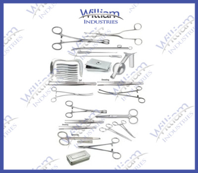 Major Surgical Instrument Set - General Surgery Kit Stainless Steel Tools with C