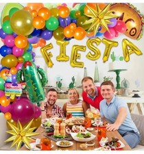 Party Decorations Fiesta Balloon Garland Kit With Cactus Taco Foil Balloons