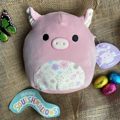 BRANDNEU + Etikett Ostern Squad Original Squishmallows Peter das Schwein 7,5'''' Plüschtier