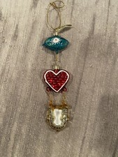 Cody Foster - Eye Heart You Glass Christmas Tree Ornament. Adorable I Love You