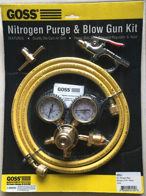 Goss KPN-1 Nitrogen Purge & Blow Gun Kit With 6 Foot Yellow Hose