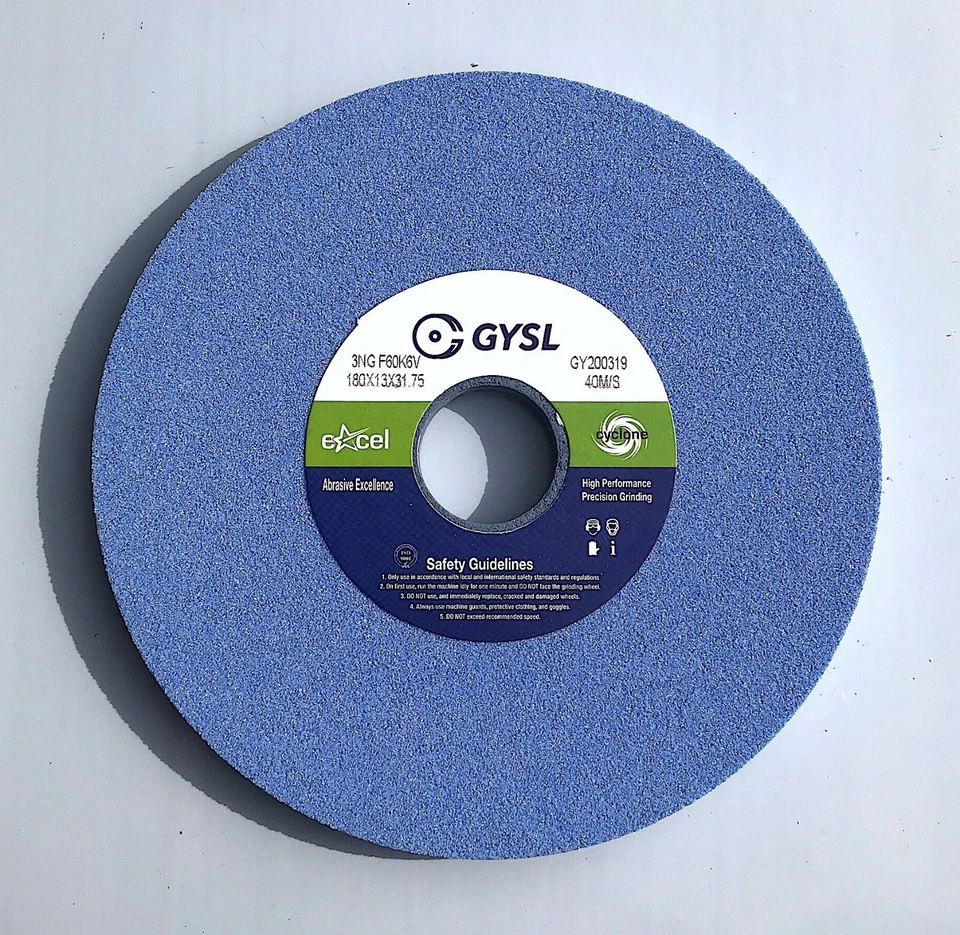 EXCEL CYCLONE Precision Grinding Wheel - 180x13x31.75mm Ceramic Grain 46 or 60 Grit