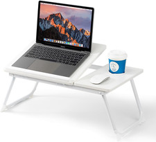 Adjustable Laptop Desk for Bed  Couch - Portable Tray with Cup Holder